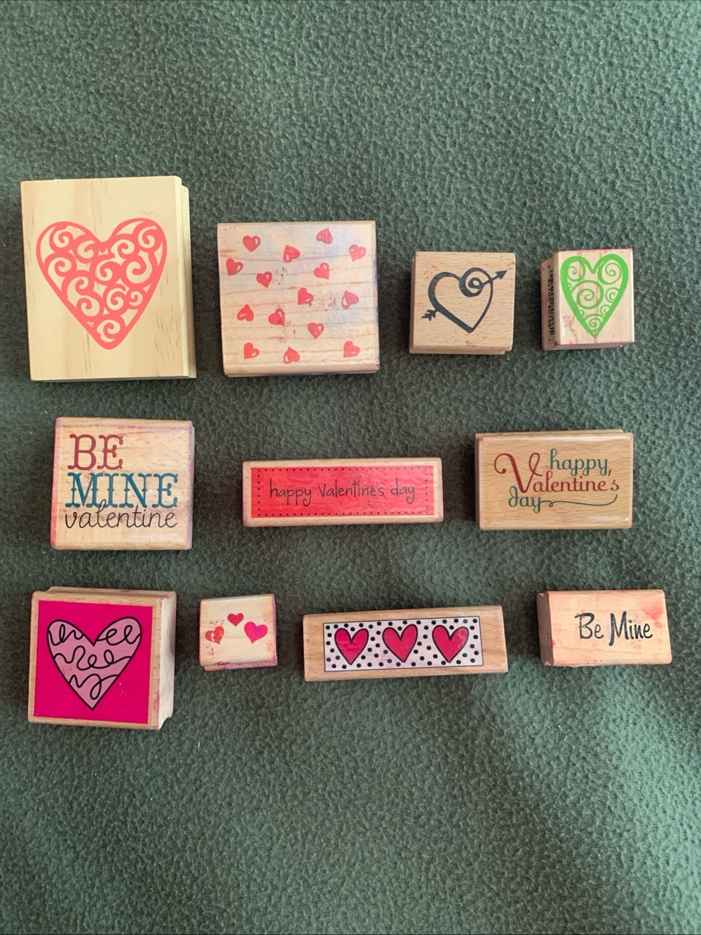GUC Valentine’s Day rubber stamps. Various sizes.